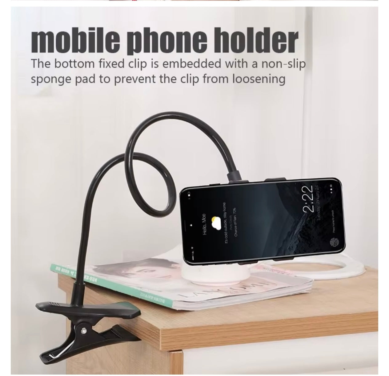 Mobile Phone Holder Flexible Lazy Holder Adjustable Cell Phone Clip Home Bed Desktop Mount Bracket Smartphone Stand