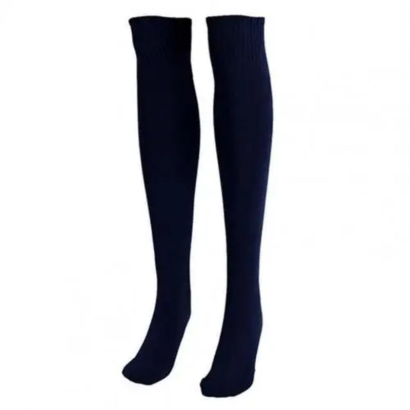 1 Pair Sports Socks Men Women Solid Color Anti-Slip Stocking Soccer Football Cycling Knee Socks Sports Basketball Socks