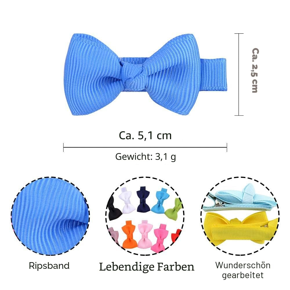 JOYOYO 50 Stück Baby Haarspangen Baby Haarschleifen Mit Voller Schleife Bedeckt Baby Pflege Clips Handwerk 5 Cm Schleife, Kleine Haarspangen Für Baby Feines Haar
